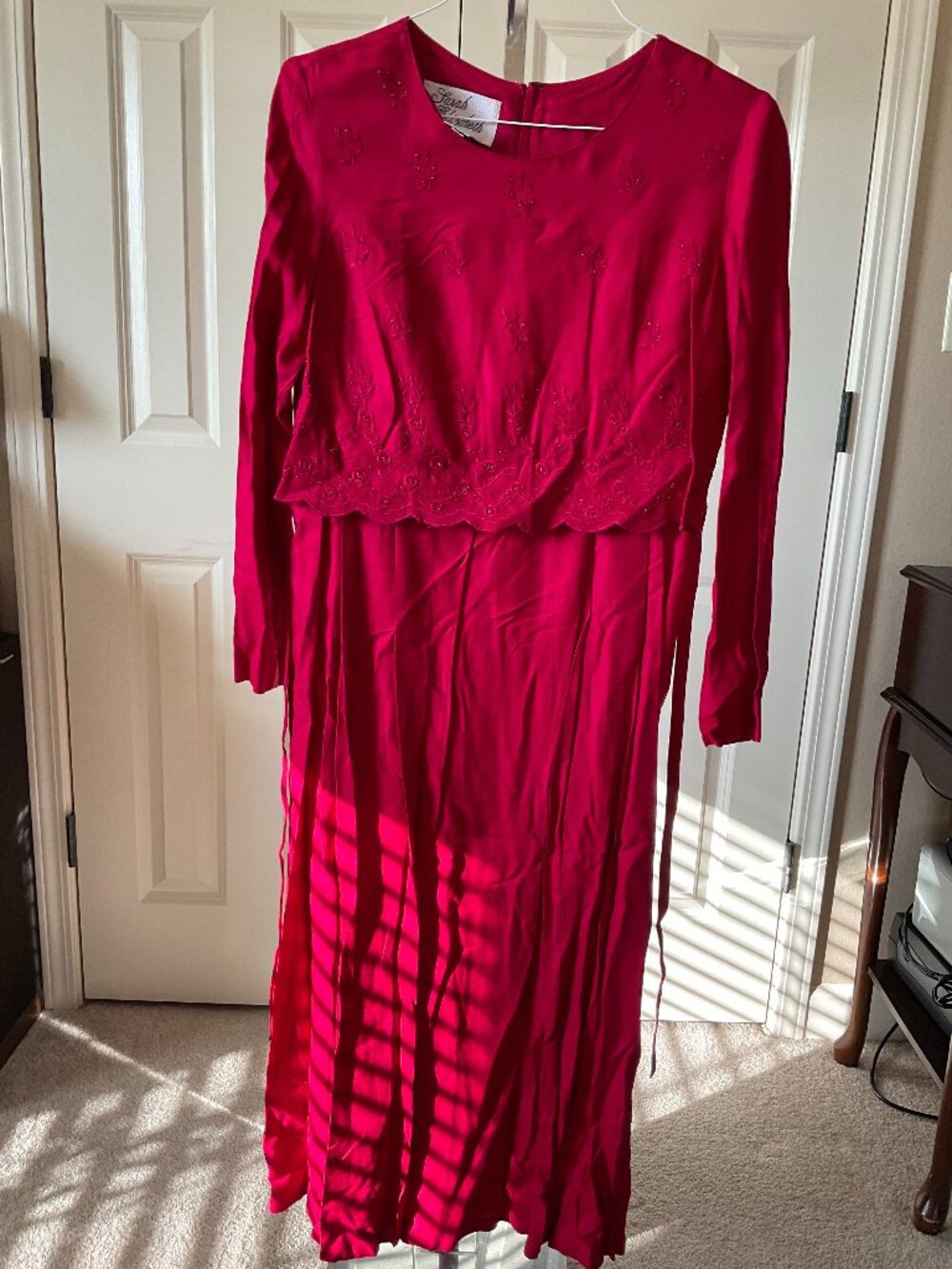 Sarah Elizabeth, Pink, Long-Sleeve Dress